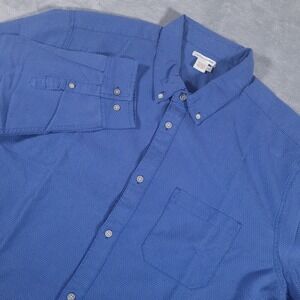 Carbon 2 Cobalt Shirt Mens XLT Blue Element Button Down Cotton Textured L/S